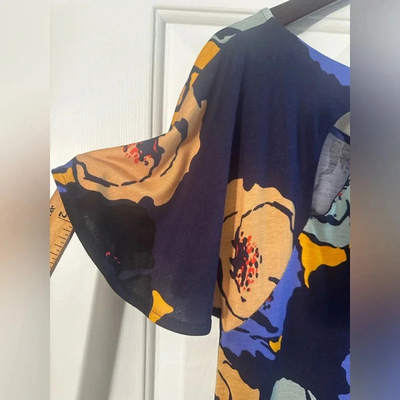 VANESSA VIRGINIA Anthropologie SILK BLEND Sheath A line Floral Dress MD Pockets - Picture 8 of 15